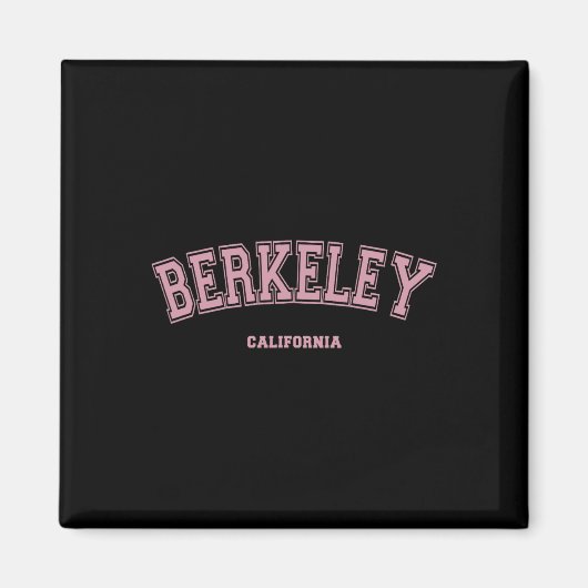Pink Berkeley California Ca Varsity Style On Berke マグネット (正面)