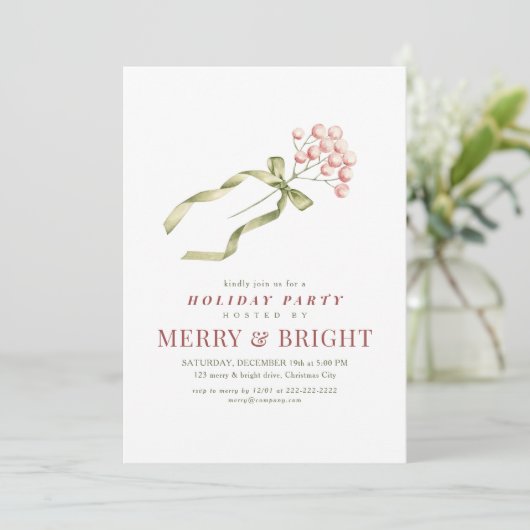 Pink Berries Corporate Christmas Office Council 招待状 (スタンド正面)