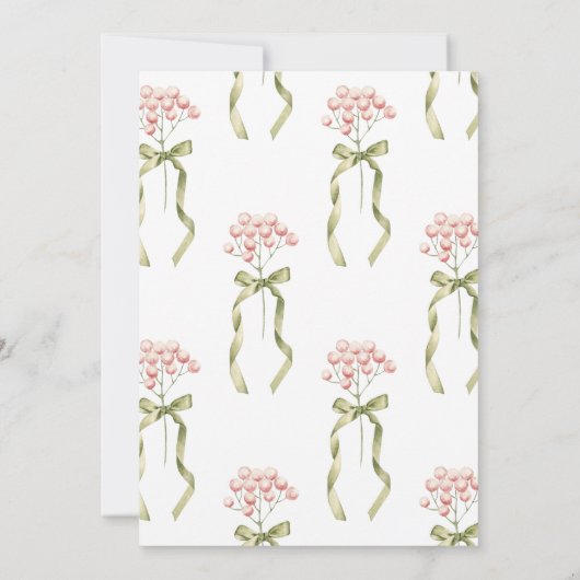 Pink Berries Corporate Christmas Office Council 招待状 (裏面)