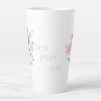 Pink Best mom ever - Latte mug, Mother’s Day Gift カフェラテマグ