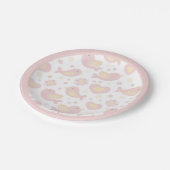 Pink Birds Nesting Party ペーパープレート (アングル)