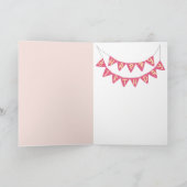 Pink Birthday Cake Greeting Card カード (内部)