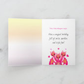 Pink Birthday Dragon カード (内部)