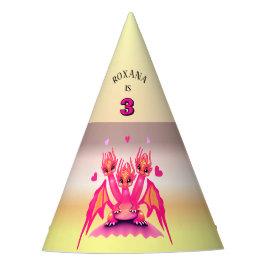 Pink Birthday Dragon Party Hat パーティーハット