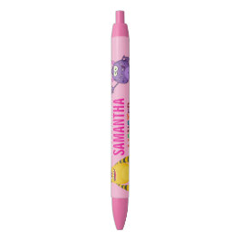 Pink Birthday FUN Monsters kids 黒ボールペン