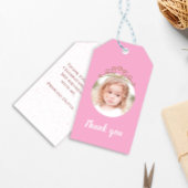 Pink Birthday Girl Princess Tiara Photo  ギフトタグ