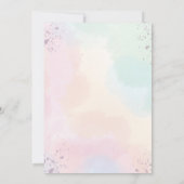 Pink Birthday Invitation Butterfly 招待状 (裏面)