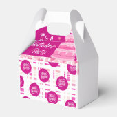 Pink Birthday Party フェイバーボックス (裏面サイド)