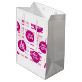 Pink Birthday Party ミディアムペーパーバッグ (裏面アングル)