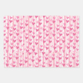 Pink Birthday Wrapping Paper Flat Sheet Set of 3 ラッピングペーパーシート (正面3)