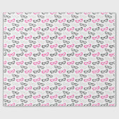 Pink Black and Gray Sunglasses Wrapping Paper ラッピングペーパー (フラット)