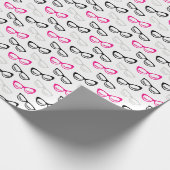 Pink Black and Gray Sunglasses Wrapping Paper ラッピングペーパー (角)