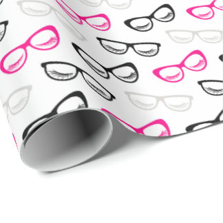 Pink Black and Gray Sunglasses Wrapping Paper ラッピングペーパー