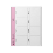 Pink, Black and White, Weekly Planner, ノートパッド (回転)
