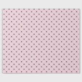 Pink & Black Bow Gift Wrapping Paper ラッピングペーパー (フラット)