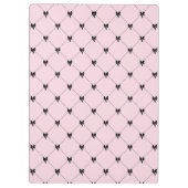 Pink & Black Bow Monogram Notebook クリップボード (裏面)