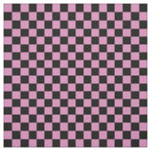 Pink & Black Checkerboard ファブリック (見本)