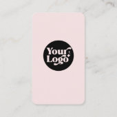 Pink Black Connect With Us QR Code 5 Social Media 名刺 (裏面)