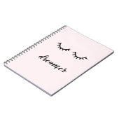 Pink Black Eyelashes ノートブック (左側)