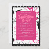 Pink Black Formal Galentine Girls Paris Brunch  シーズンカード (正面)