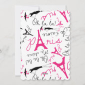 Pink Black Formal Galentine Girls Paris Brunch  シーズンカード (裏面)