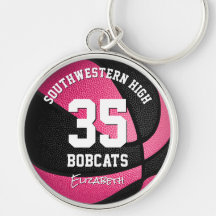 pink black girls sports team name basketball