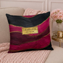 Pink Black Gold Abstract Luxury Magenta Marble 