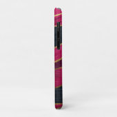 Pink Black Gold Abstract Luxury Magenta Marble Case-Mate iPhoneケース (裏面/左)