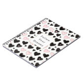 Pink Black Hearts Follow your dreams ノートブック (左側)