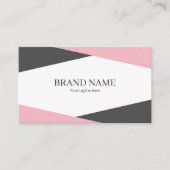Pink Black Line Frame Minimal Elegant Beauty 名刺 (正面)