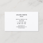 Pink & Black Paw Prints Dog Groomer Business Card 名刺 (裏面)