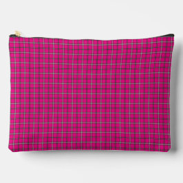 Pink Black Plaid Classic Pattern Bright アクセサリーポーチ