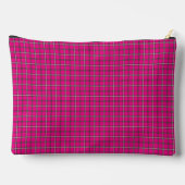 Pink Black Plaid Classic Pattern Bright アクセサリーポーチ (裏面)