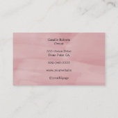 Pink Black Script Photo Lashes Business Card 名刺 (裏面)