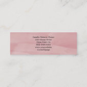 Pink Black Script Photo Lashes Mini Business Card スキニー名刺 (裏面)