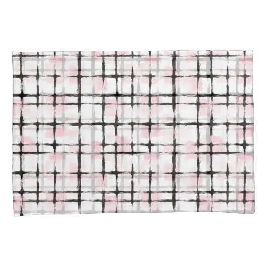 Pink Black Stripes   枕カバー (正面右)