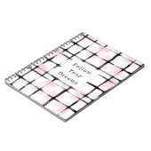 Pink Black Stripes Follow your dreams ノートブック (左側)