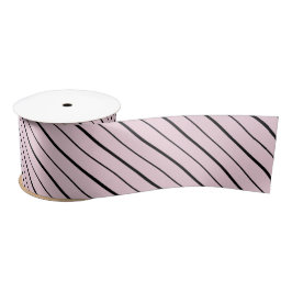 Pink & Black Stripes Gift Wrapping  サテンリボン