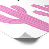 Pink & Black Western Cowgirl "First Rodeo" Birthda ポスター (角)