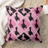 PINK BLACK & WHITE HALLOWEEN WITCHES クッション (ブランケット)