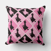 PINK BLACK & WHITE HALLOWEEN WITCHES クッション (正面)