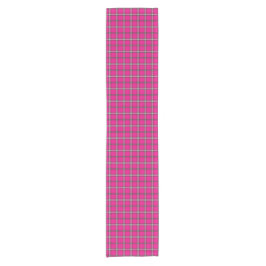 Pink Black White Plaid Bright Table Runner ショートテーブルランナー