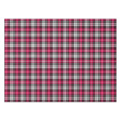 Pink Black White Plaid Tartan  テーブルクロス (正面(横))