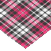 Pink Black White Plaid Tartan  テーブルクロス (アングル)
