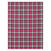 Pink Black White Plaid Tartan  テーブルクロス (正面)