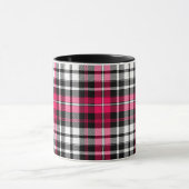Pink Black White Plaid Tartan  マグカップ (中央)