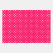 Pink, Black & White Polka Dots ラッピングペーパーシート (正面3)