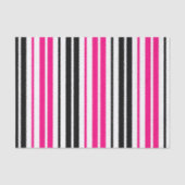 Pink Black White Stripes Pattern Design  薄葉紙 (正面)