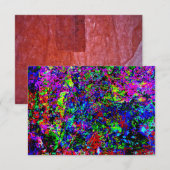 Pink blast abstract invitation,Delighfull abstract 招待状 (正面/裏面)