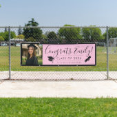 PINK & BLK 2026 | Graduation Banner with Photo 横断幕 (インサイチュ)